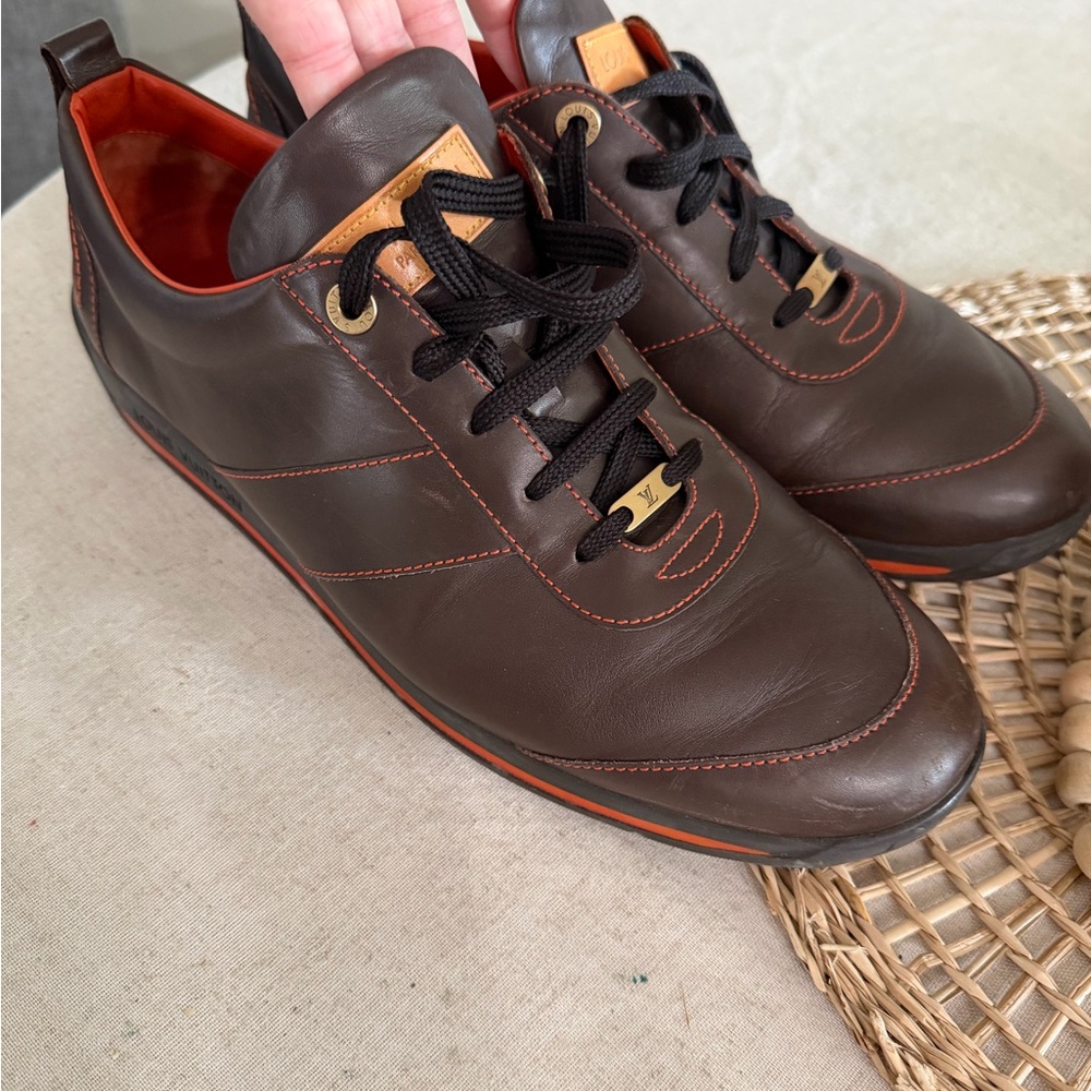 Vintage Louis Vuitton Low Top Brown Trainers Brown/orange/gold Men’s Size 12